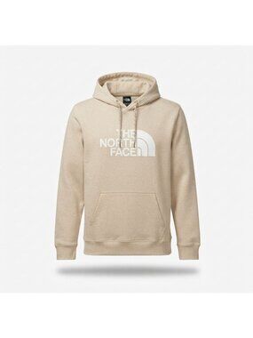 Mens The North Face Tan Beige Hoodie Sweatshirt Logo Pullover Size L